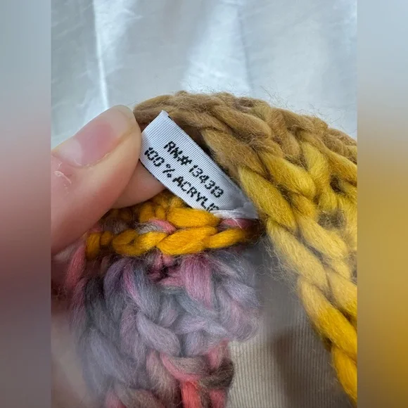 Multicolor Knit Fringe Scarf 3bn - Picture 7 of 8